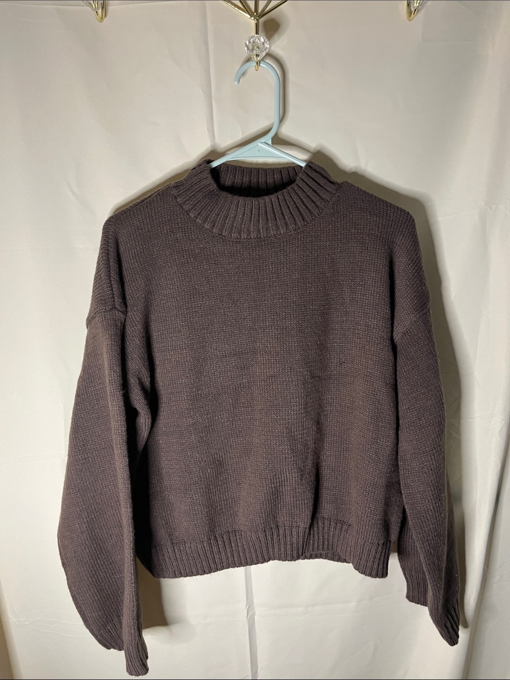 SHEIN Dark Brown Cowl Neck Sweater